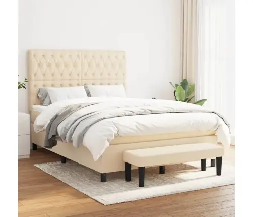 Kontinentaalvoodi Madratsiga, Kreemjas, 140X190 cm Kangas