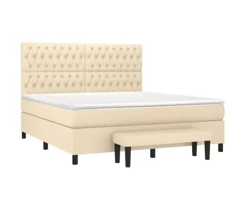 Kontinentaalvoodi Madratsiga, Kreemjas, 180X200 cm Kangas