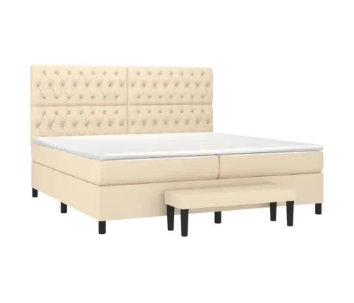 Kontinentaalvoodi Madratsiga, Kreemjas, 200X200 cm Kangas