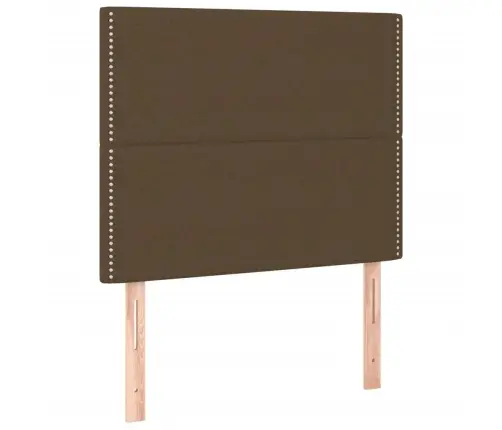 Atsperu Gultas Rāmis Ar Matraci, Tumši Brūna, 90X200 Cm, Audums Vidaxl