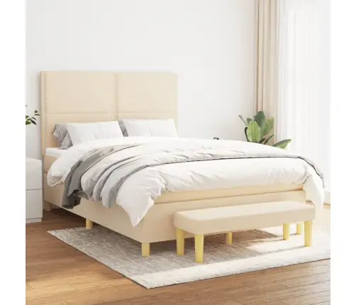 Kontinentaalvoodi Madratsiga, Kreemjas, 140X190 cm Kangas