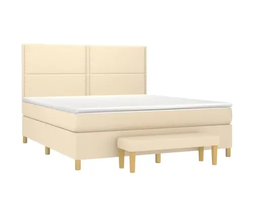 Kontinentaalvoodi Madratsiga, Kreemjas, 180X200 cm Kangas