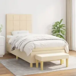 Kontinentaalvoodi Madratsiga, Kreemjas, 90X200 cm Kangas