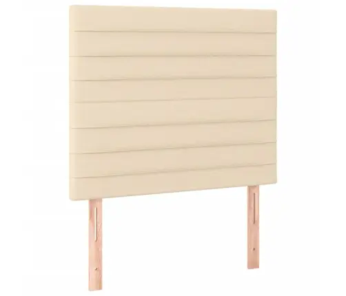 Lova Su Spyruoklėmis Ir Čiužiniu, Kreminė, 120X200 cm Audinys