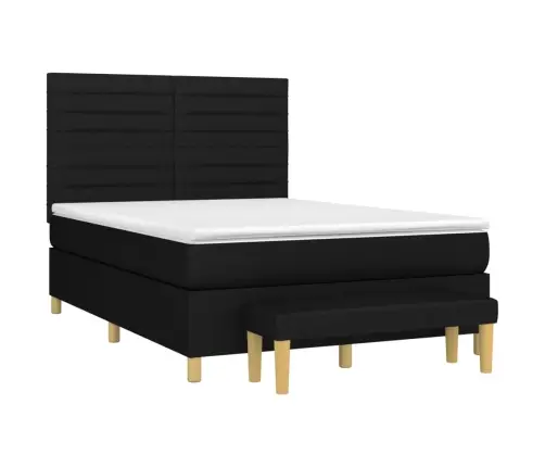 Kontinentaalvoodi Madratsiga,Must, 140X190 cm Kangas