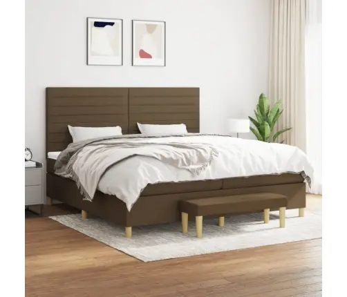 Kontinentaalvoodi Madratsiga, Tumepruun, 200X200 cm Kangas