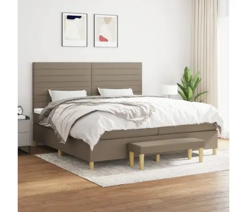 Kontinentaalvoodi Madratsiga, Pruunikashall, 200X200 cm Kangas