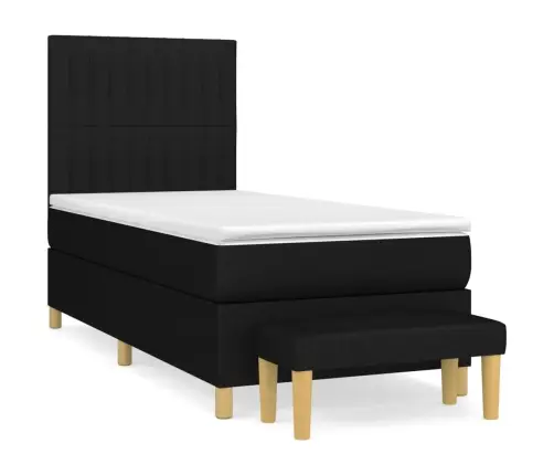 Kontinentaalvoodi Madratsiga, Must, 90X200 cm Kangas