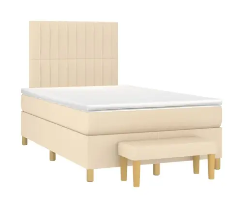 Kontinentaalvoodi Madratsiga, Kreemjas, 120X200 cm Kangas