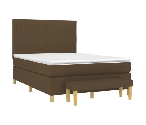 Kontinentaalvoodi Madratsiga, Tumepruun, 140X190 cm Kangas