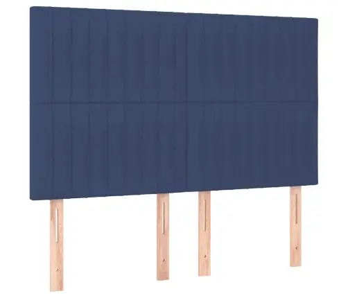 Atsperu Gulta Ar Matraci, Zils, 140X200 Cm, Audums Vidaxl