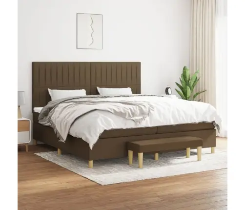 Kontinentaalvoodi Madratsiga, Tumepruun, 200X200 cm Kangas