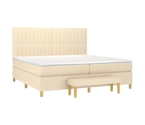 Kontinentaalvoodi Madratsiga, Kreemjas, 200X200 cm Kangas