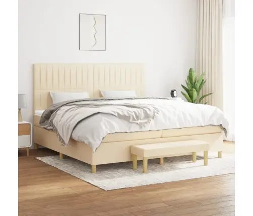 Kontinentaalvoodi Madratsiga, Kreemjas, 200X200 cm Kangas