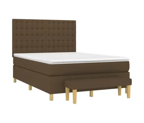 Kontinentaalvoodi Madratsiga, Tumepruun, 140X190 cm Kangas