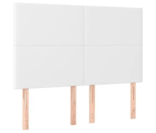 Kontinentaalvoodi Madratsiga, Valge, 140X190 cm Kunstnahk