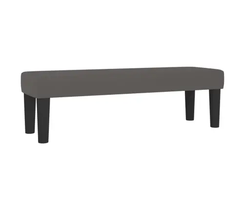 Atsperu Gulta Ar Matraci, Pelēka, 140X190 Cm, Mākslīgā Āda Vidaxl