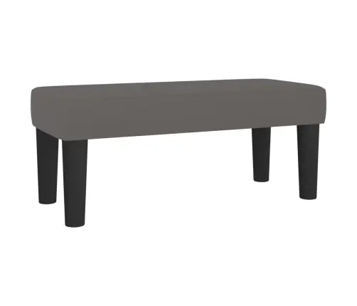 Atsperu Gulta Ar Matraci, Pelēka, 120X200 Cm, Mākslīgā Āda Vidaxl