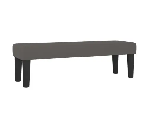 Atsperu Gulta Ar Matraci, Pelēka, 140X190 Cm, Mākslīgā Āda Vidaxl