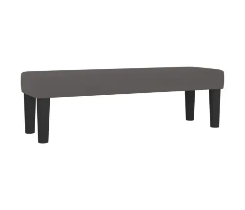 Atsperu Gulta Ar Matraci, Pelēka, 140X200 Cm, Mākslīgā Āda Vidaxl