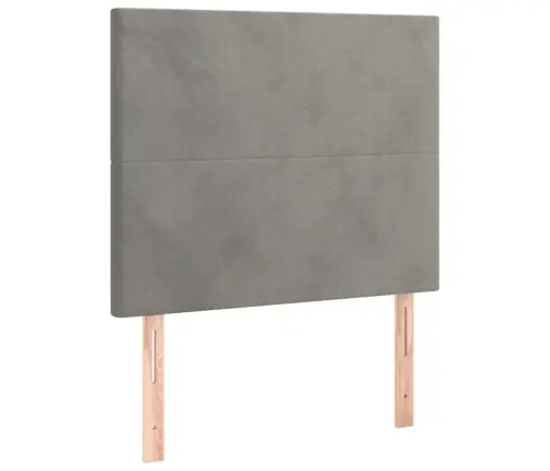 Lova Su Spyruoklėmis Ir Čiužiniu, Pilka, 120X200cm Aksomas