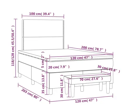 Atsperu Gulta Ar Matraci, Rozā Samts, 120X200 Cm Vidaxl Atsperu Gulta Ar Matraci, Rozā Samts, 120X200 Cm Vidaxl