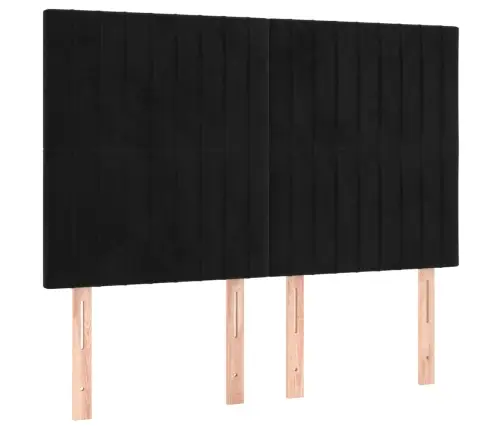 Kontinentaalvoodi Madratsiga,Must, 140X190 cm Samet