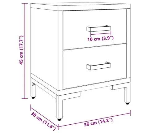 Öökapid 2 Tk, Must, 36X30X45 cm Männipuit