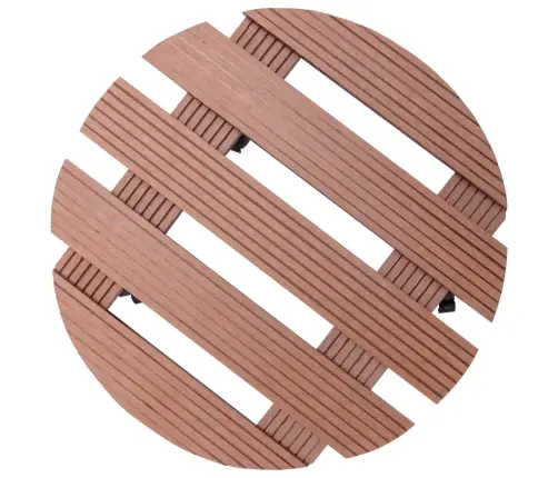 Augalų Padėklai Su Ratukais, 4Vnt., Rudi, 30X7,5cm Wpc