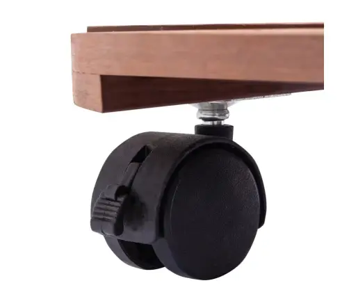 Augalų Padėklai Su Ratukais, 4Vnt., Rudi, 30X7,5cm Wpc