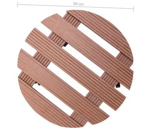 Augalų Padėklai Su Ratukais, 4Vnt., Rudi, 30X7,5cm Wpc