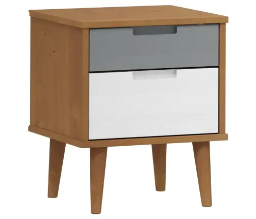 Naktinė Spintelė Molde, Ruda, 40X35X48cm Pušies Masyvas