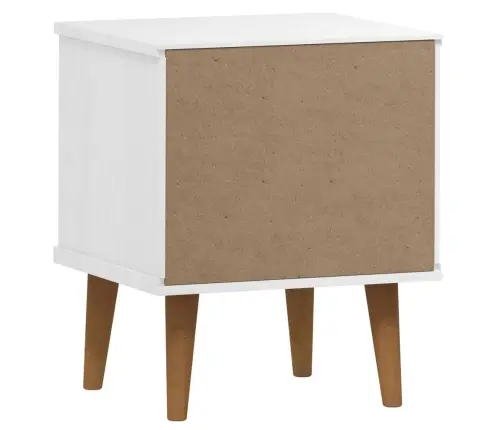 Naktsskapītis Molde, Balts, 40X35X48 Cm, Priedes Masīvkoks Vidaxl