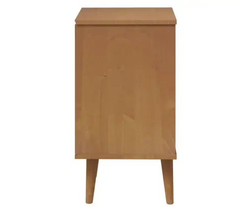 Naktsskapītis Molde, Brūns, 40X35X65 Cm, Priedes Masīvkoks Vidaxl