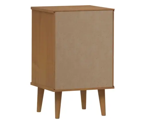 Naktsskapītis Molde, Brūns, 40X35X65 Cm, Priedes Masīvkoks Vidaxl