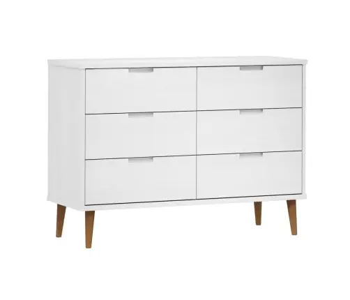 Kummut "Molde", Valge, 113 X 40 X 80 cm Männipuit