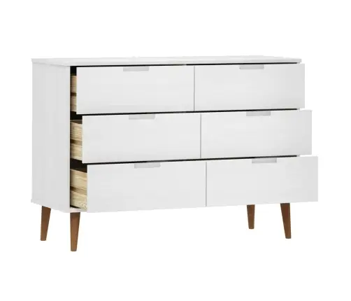 Kummut "Molde", Valge, 113 X 40 X 80 cm Männipuit