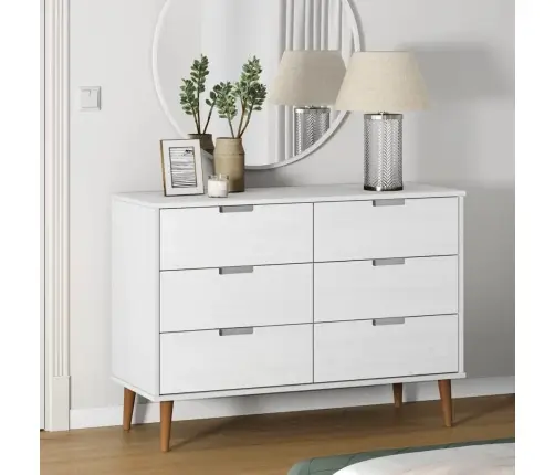 Kummut "Molde", Valge, 113 X 40 X 80 cm Männipuit