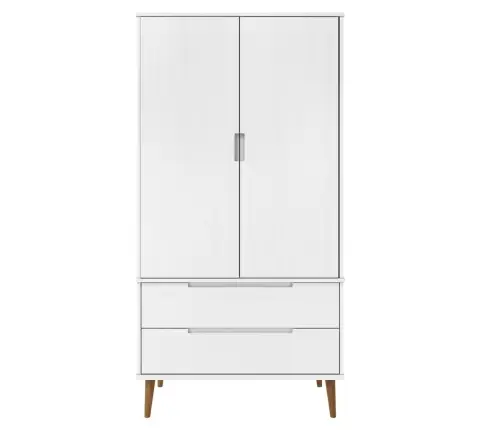 Skapis Molde, Balts, 90X55X175 Cm, Priedes Masīvkoks Vidaxl