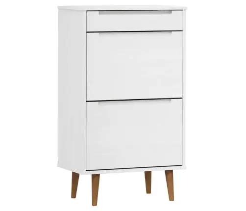 Batų Spintelė Molde, Balta, 59,5X35X103cm Pušies Masyvas