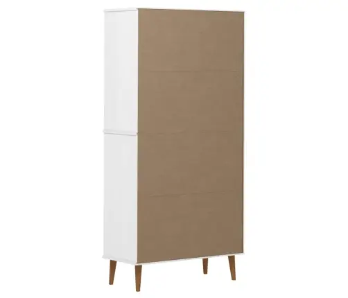 Raamatukapp "Molde", Valge, 85 X 35 X 170,5 cm Männipuit