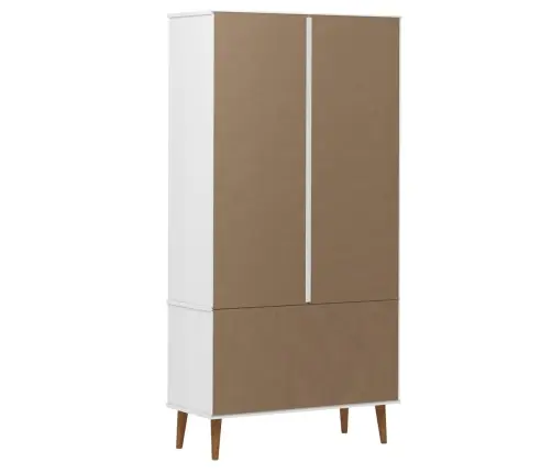 Vitriinkapp "Molde", Valge, 90 X 35 X 175 cm Männipuit