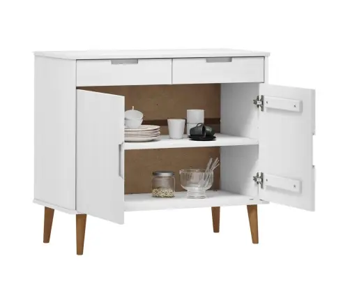 Puhvetkapp "Molde", Valge, 90 X 40 X 80 cm Männipuit