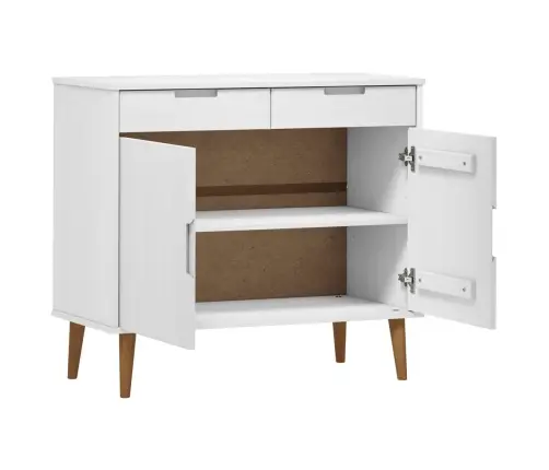 Puhvetkapp "Molde", Valge, 90 X 40 X 80 cm Männipuit