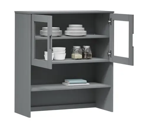 Komodos Viršus Molde, Pilkas, 90X35X100cm Pušies Masyvas