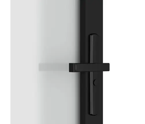 Iekšdurvis, 76X201,5 Cm, Melns Matēts Stikls Un Alumīnijs Vidaxl