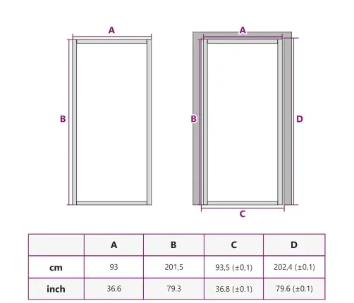 Vidaus Durys, Baltos, 93X201,5cm Esg Stiklas Ir Aliuminis