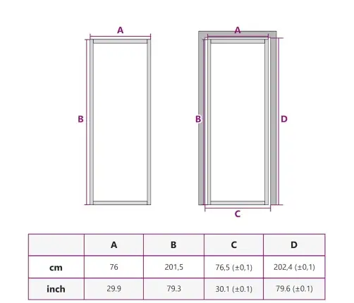 Siseuks, 76 X 201,5 cm Valge, Esg-Klaas Ja Alumiinium