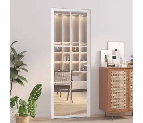 Siseuks, 76 X 201,5 cm Valge, Esg-Klaas Ja Alumiinium