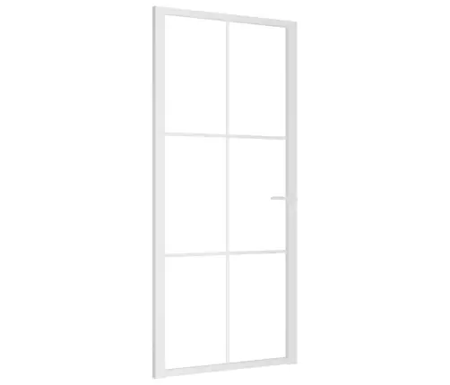Iekšdurvis, 93X201,5 Cm, Baltas, Esg Stikls Un Alumīnijs Vidaxl